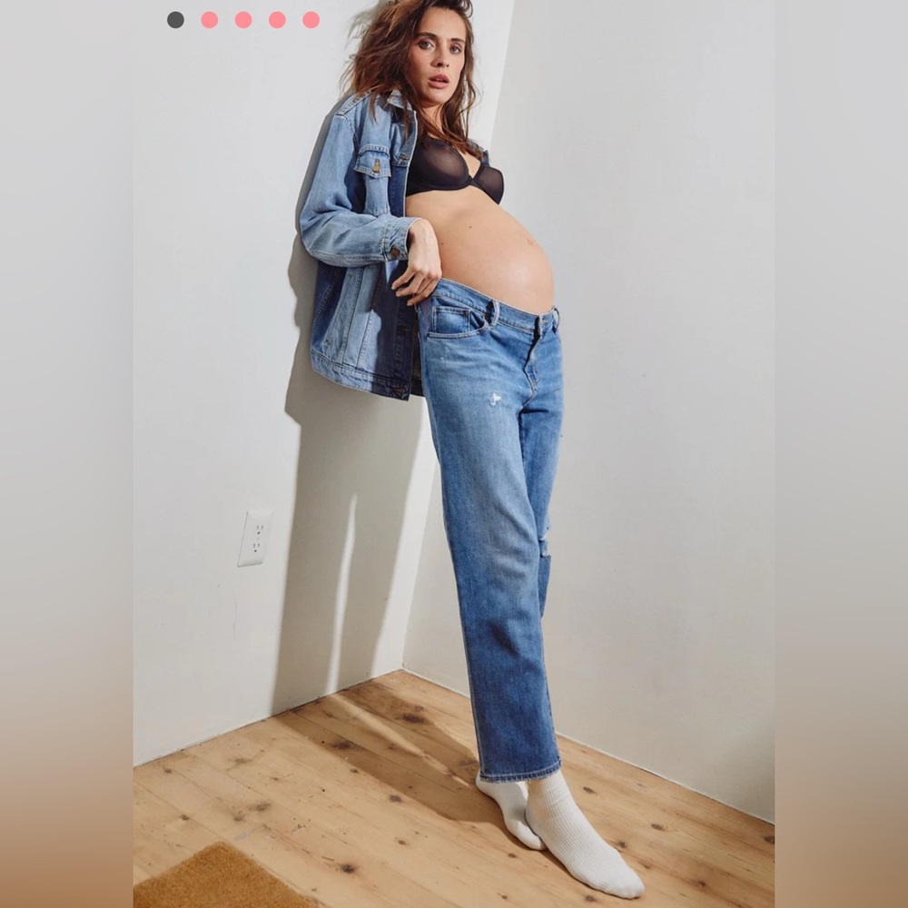 Hatch under the belly maternity boyfriend jeans